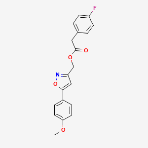 (5-(4-Methoxyphenyl)isoxazol-3-yl)methyl 2-(4-fluorophenyl)acetate