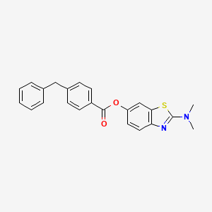 2-(Dimethylamino)benzo[d]thiazol-6-yl 4-benzylbenzoate