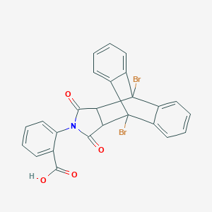 molecular formula C25H15Br2NO4 B341511 2-(1,8-Dibromo-16,18-dioxo-17-azapentacyclo[6.6.5.0~2,7~.0~9,14~.0~15,19~]nonadeca-2,4,6,9,11,13-hexaen-17-yl)benzoic acid (non-preferred name) 