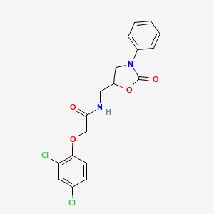 2-(2,4-dichlorophenoxy)-N-((2-oxo-3-phenyloxazolidin-5-yl)methyl)acetamide