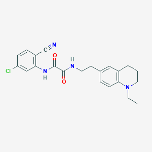 molecular formula C22H23ClN4O2 B3415154 N-(5-chloro-2-cyanophenyl)-N'-[2-(1-ethyl-1,2,3,4-tetrahydroquinolin-6-yl)ethyl]ethanediamide CAS No. 955531-26-7