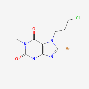 8-bromo-7-(3-chloropropyl)-1,3-dimethyl-2,3,6,7-tetrahydro-1H-purine-2,6-dione