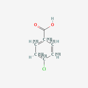 molecular formula C7H5ClO2<br>ClC6H4COOH<br>C7H5ClO2 B3415233 4-Chloro(~13~C_6_)benzoic acid CAS No. 1173019-28-7