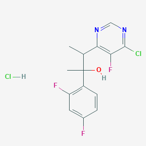 molecular formula C14H13Cl2F3N2O B3415240 3-(6-Chloro-5-fluoropyrimidin-4-yl)-2-(2,4-difluorophenyl)butan-2-ol hydrochloride CAS No. 1184919-11-6