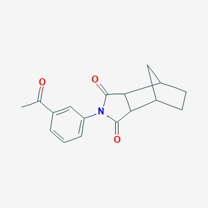 molecular formula C17H17NO3 B341526 2-(3-acetylphenyl)hexahydro-1H-4,7-methanoisoindole-1,3-dione 