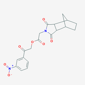 molecular formula C19H18N2O7 B341532 2-(3-nitrophenyl)-2-oxoethyl (1,3-dioxooctahydro-2H-4,7-methanoisoindol-2-yl)acetate 