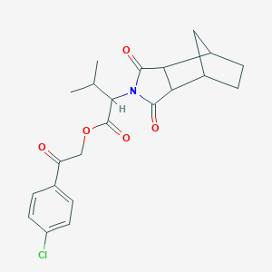 molecular formula C22H24ClNO5 B341534 2-(4-chlorophenyl)-2-oxoethyl 2-(1,3-dioxooctahydro-2H-4,7-methanoisoindol-2-yl)-3-methylbutanoate 