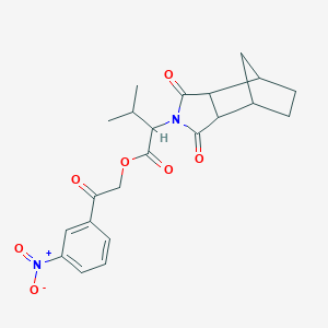 molecular formula C22H24N2O7 B341535 2-(3-nitrophenyl)-2-oxoethyl 2-(1,3-dioxooctahydro-2H-4,7-methanoisoindol-2-yl)-3-methylbutanoate 