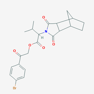 molecular formula C22H24BrNO5 B341537 2-(4-bromophenyl)-2-oxoethyl 2-(1,3-dioxooctahydro-2H-4,7-methanoisoindol-2-yl)-3-methylbutanoate 