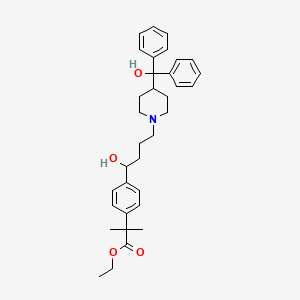 molecular formula C34H43NO4 B3415384 Ethyl fexofenadine CAS No. 174483-06-8