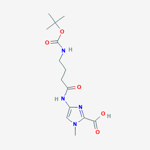 molecular formula C14H22N4O5 B3415387 4-(4-Tert-butoxycarbonylaminobutyrylamino)-1-methyl-1h-imidazole-2-carboxylic acid CAS No. 180258-48-4