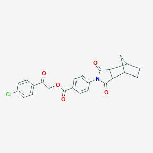 molecular formula C24H20ClNO5 B341550 2-(4-chlorophenyl)-2-oxoethyl 4-(1,3-dioxooctahydro-2H-4,7-methanoisoindol-2-yl)benzoate 