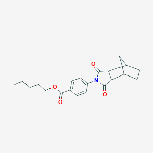 molecular formula C21H25NO4 B341554 pentyl 4-(1,3-dioxooctahydro-2H-4,7-methanoisoindol-2-yl)benzoate 
