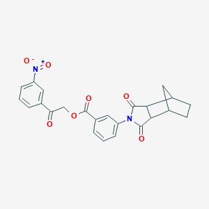 molecular formula C24H20N2O7 B341559 2-(3-nitrophenyl)-2-oxoethyl 3-(1,3-dioxooctahydro-2H-4,7-methanoisoindol-2-yl)benzoate 