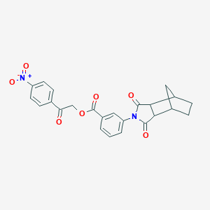 molecular formula C24H20N2O7 B341560 2-(4-nitrophenyl)-2-oxoethyl 3-(1,3-dioxooctahydro-2H-4,7-methanoisoindol-2-yl)benzoate 