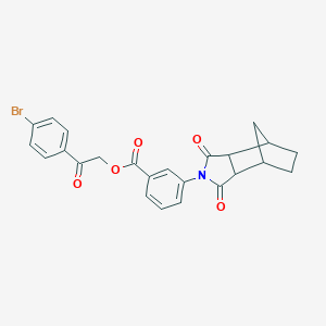molecular formula C24H20BrNO5 B341561 2-(4-bromophenyl)-2-oxoethyl 3-(1,3-dioxooctahydro-2H-4,7-methanoisoindol-2-yl)benzoate 