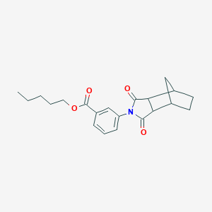 molecular formula C21H25NO4 B341562 pentyl 3-(1,3-dioxooctahydro-2H-4,7-methanoisoindol-2-yl)benzoate 