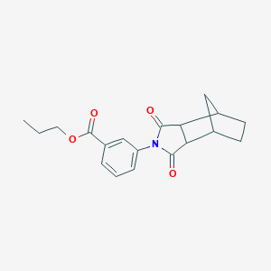 molecular formula C19H21NO4 B341564 propyl 3-(1,3-dioxooctahydro-2H-4,7-methanoisoindol-2-yl)benzoate 