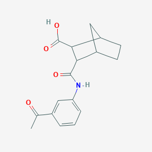 molecular formula C17H19NO4 B341569 3-(3-Acetyl-phenylcarbamoyl)-bicyclo[2.2.1]heptane-2-carboxylic acid 