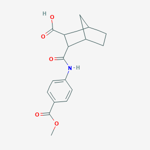 molecular formula C17H19NO5 B341570 3-(4-Methoxycarbonyl-phenylcarbamoyl)-bicyclo[2.2.1]heptane-2-carboxylic acid 