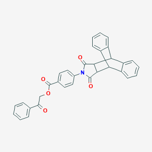 molecular formula C33H23NO5 B341575 2-Oxo-2-phenylethyl 4-(16,18-dioxo-17-azapentacyclo[6.6.5.0~2,7~.0~9,14~.0~15,19~]nonadeca-2,4,6,9,11,13-hexaen-17-yl)benzoate (non-preferred name) 