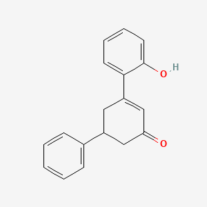 molecular formula C18H16O2 B3415763 3-(2-Hydroxyphenyl)-5-phenylcyclohex-2-enone CAS No. 37209-23-7