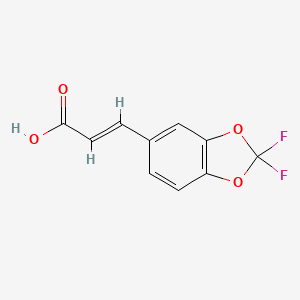 molecular formula C10H6F2O4 B3415833 3-(2,2-Difluoro-1,3-benzodioxol-5-yl)-(2E)-propenoic acid CAS No. 387350-55-2