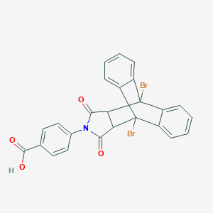 4-(1,8-Dibromo-16,18-dioxo-17-azapentacyclo[6.6.5.0~2,7~.0~9,14~.0~15,19~]nonadeca-2,4,6,9,11,13-hexaen-17-yl)benzoic acid (non-preferred name)