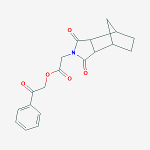 molecular formula C19H19NO5 B341586 2-oxo-2-phenylethyl (1,3-dioxooctahydro-2H-4,7-methanoisoindol-2-yl)acetate 