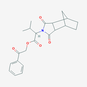 molecular formula C22H25NO5 B341587 2-oxo-2-phenylethyl 2-(1,3-dioxooctahydro-2H-4,7-methanoisoindol-2-yl)-3-methylbutanoate 