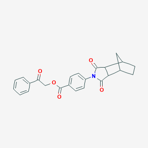 molecular formula C24H21NO5 B341594 2-oxo-2-phenylethyl 4-(1,3-dioxooctahydro-2H-4,7-methanoisoindol-2-yl)benzoate 