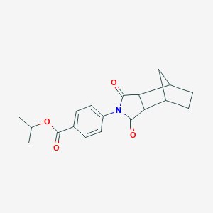molecular formula C19H21NO4 B341595 propan-2-yl 4-(1,3-dioxooctahydro-2H-4,7-methanoisoindol-2-yl)benzoate 