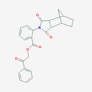 molecular formula C24H21NO5 B341599 2-oxo-2-phenylethyl 2-(1,3-dioxooctahydro-2H-4,7-methanoisoindol-2-yl)benzoate 