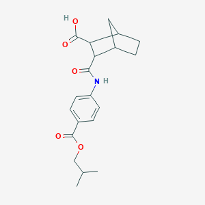 molecular formula C20H25NO5 B341603 3-{[4-(Isobutoxycarbonyl)anilino]carbonyl}bicyclo[2.2.1]heptane-2-carboxylic acid 