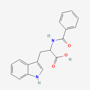 molecular formula C18H16N2O3 B3416043 2-benzamido-3-(1H-indol-3-yl)propanoic acid CAS No. 55629-71-5