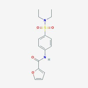 molecular formula C15H18N2O4S B341609 N-[4-(diethylsulfamoyl)phenyl]furan-2-carboxamide 