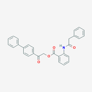 molecular formula C29H23NO4 B341616 2-(Biphenyl-4-yl)-2-oxoethyl 2-[(phenylacetyl)amino]benzoate 