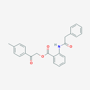 molecular formula C24H21NO4 B341617 2-(4-Methylphenyl)-2-oxoethyl 2-[(phenylacetyl)amino]benzoate 