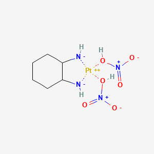 molecular formula C6H14N4O6Pt B3416183 1,2-Diaminocyclohexane platinum(II) nitrate CAS No. 66900-68-3