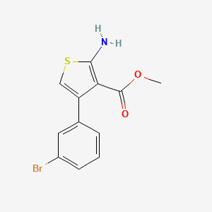 molecular formula C12H10BrNO2S B3416206 Methyl 2-amino-4-(3-bromophenyl)thiophene-3-carboxylate CAS No. 675602-94-5