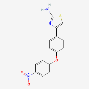 molecular formula C15H11N3O3S B3416209 4-[4-(4-Nitrophenoxy)phenyl]thiazol-2-ylamine CAS No. 675602-96-7