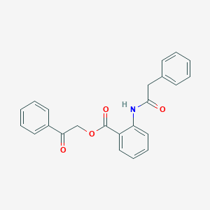 molecular formula C23H19NO4 B341621 2-Oxo-2-phenylethyl 2-[(phenylacetyl)amino]benzoate 