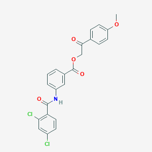 2-(4-Methoxyphenyl)-2-oxoethyl 3-[(2,4-dichlorobenzoyl)amino]benzoate