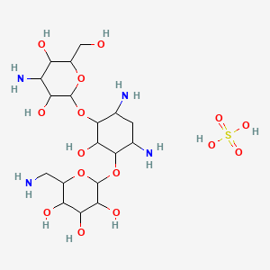 molecular formula C18H36N4O11 B3416278 硫酸卡那霉素 (1:1) (盐) CAS No. 70560-51-9