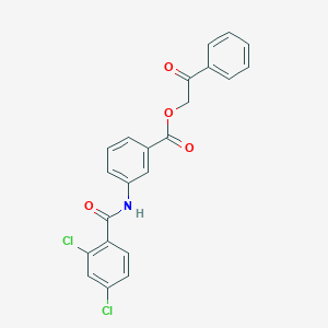 2-Oxo-2-phenylethyl 3-[(2,4-dichlorobenzoyl)amino]benzoate