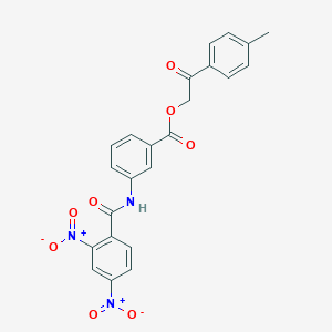 molecular formula C23H17N3O8 B341635 3-[[(2,4-Dinitrophenyl)-oxomethyl]amino]benzoic acid [2-(4-methylphenyl)-2-oxoethyl] ester CAS No. 329932-55-0