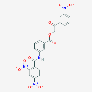 molecular formula C22H14N4O10 B341638 2-{3-Nitrophenyl}-2-oxoethyl 3-({2,4-dinitrobenzoyl}amino)benzoate 