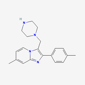 molecular formula C20H24N4 B3416430 7-Methyl-3-piperazin-1-yl-methyl-2-p-tolyl-imidazo[1,2-a]pyridine CAS No. 817172-52-4