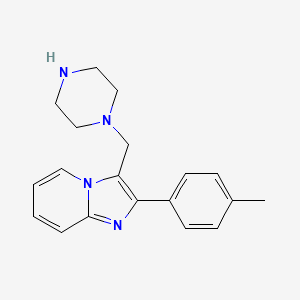 molecular formula C19H22N4 B3416433 3-(Piperazin-1-ylmethyl)-2-(p-tolyl)imidazo[1,2-a]pyridine CAS No. 820245-83-8