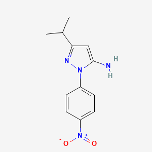 molecular formula C12H14N4O2 B3416454 3-Isopropyl-1-(4-nitrophenyl)-1H-pyrazol-5-amine CAS No. 827614-45-9